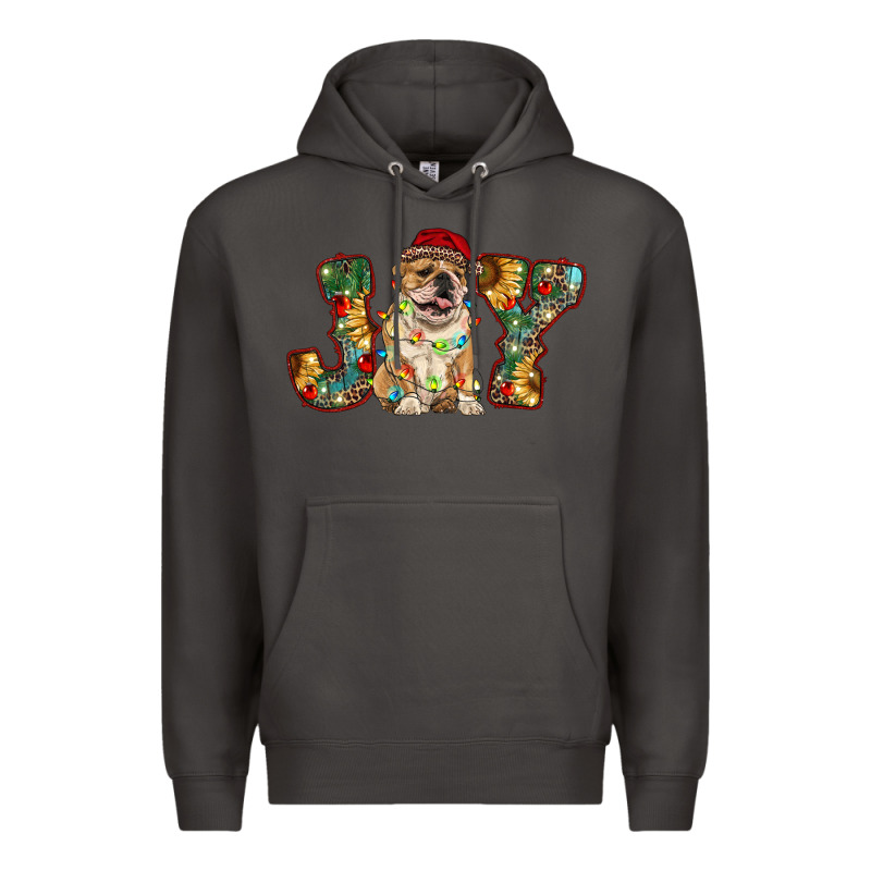 Bulldog Christmas Joy Premium Hoodie by RanaPortraitStore | Teevron