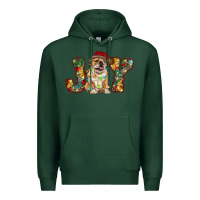 Sports Green bulldog christmas joy Premium Hoodie - RanaPortraitStore