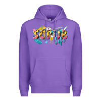Purple scrub life Premium Hoodie - texasbilliewilder