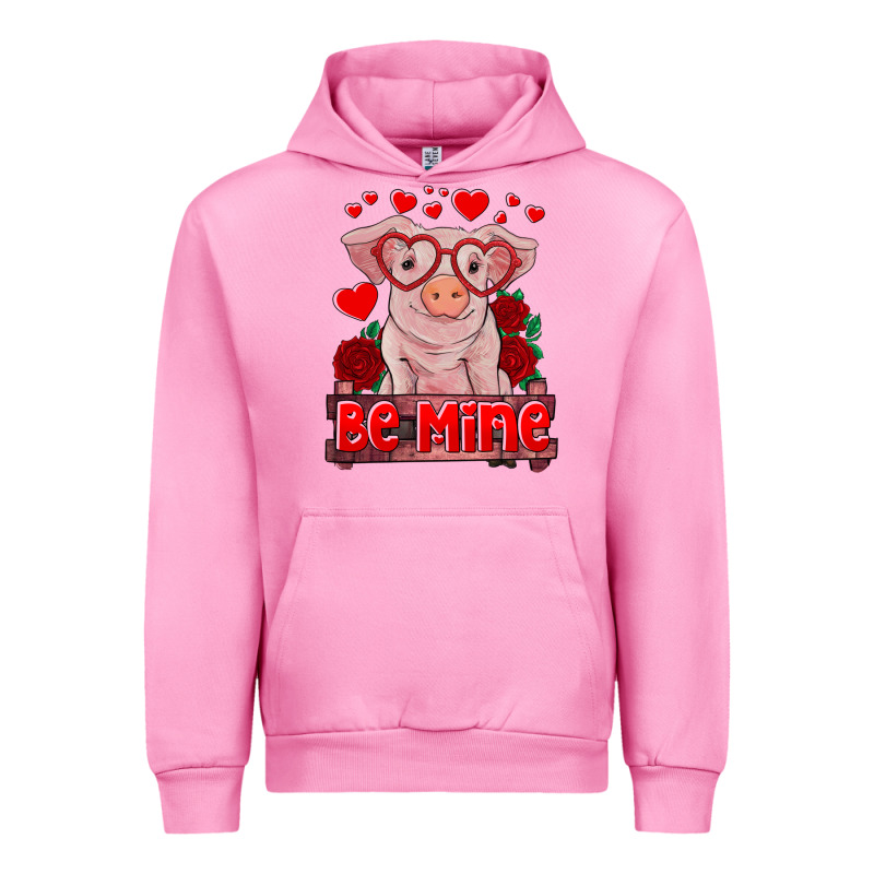 Be Mine Valentine's Day Baby Pig Urban Hoodie by RanaPortraitStore | Teevron