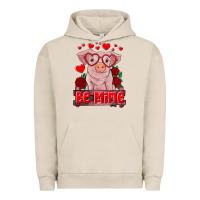 Pigment French Oak be mine valentine's day baby pig Urban Hoodie - RanaPortraitStore