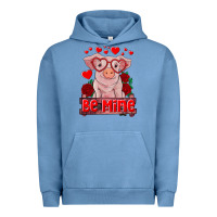 Pigment Pebble Blue be mine valentine's day baby pig Urban Hoodie - RanaPortraitStore