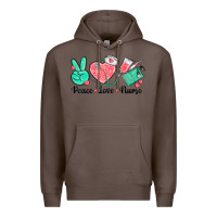 Coffee peace love nurse Premium Hoodie - texasbilliewilder