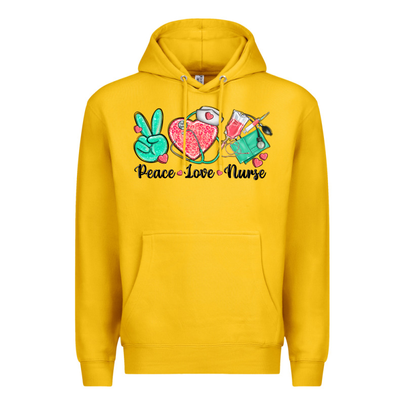 Peace Love Nurse Premium Hoodie by texasbilliewilder | Teevron