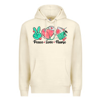 Sandshell peace love nurse Premium Hoodie - texasbilliewilder