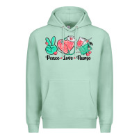 Seafoam peace love nurse Premium Hoodie - texasbilliewilder