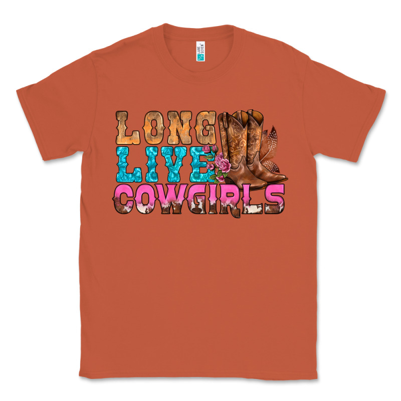 Western Long Live Cowgirls With Roses Classic Tee by BundleAndBundleShop | Teevron