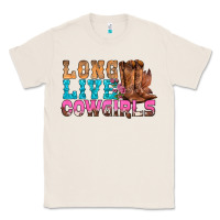 Natural Western Long Live Cowgirls With Roses Classic Tee - BundleAndBundleShop