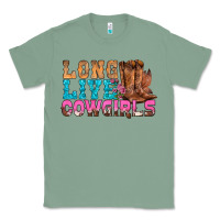 Sage Western Long Live Cowgirls With Roses Classic Tee - BundleAndBundleShop