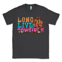 Smoke Western Long Live Cowgirls With Roses Classic Tee - BundleAndBundleShop