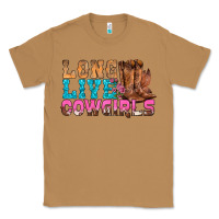 Toasted Coconut Western Long Live Cowgirls With Roses Classic Tee - BundleAndBundleShop