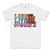 White Western Long Live Cowgirls With Roses Classic Tee - BundleAndBundleShop