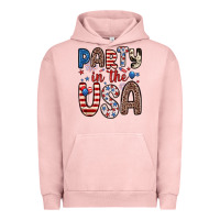 Pigment Salmon party in the usa Urban Hoodie - Zillion Design Studio