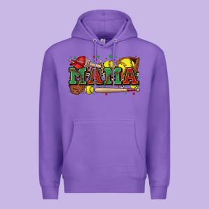 Mama Softball Premium Hoodie Designed By Zillion Design Studio