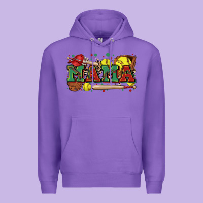 Mama Softball Premium Hoodie Designed By Zillion Design Studio