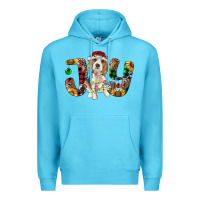 Ocean Blue beagle christmas joy Premium Hoodie - RanaPortraitStore