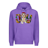 Purple beagle christmas joy Premium Hoodie - RanaPortraitStore
