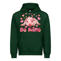 Forest Green be mine baby pig Urban Hoodie - RanaPortraitStore