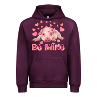 Mauve Wine be mine baby pig Urban Hoodie - RanaPortraitStore