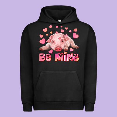 Be Mine Baby Pig Urban Hoodie Designed By Ranaportraitstore