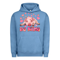 Pigment Pebble Blue be mine baby pig Urban Hoodie - RanaPortraitStore
