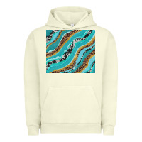 Pigment Pistachio turquoise brushstrokes with leopard and cowhide Urban Hoodie - RanaPortraitStore