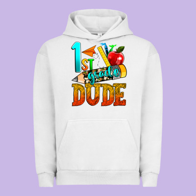 1st Grade Dude Urban Hoodie Designed By Texasbilliewilder