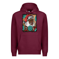 Burgundy african american santa joy Premium Hoodie - RanaPortraitStore