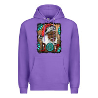 Purple african american santa joy Premium Hoodie - RanaPortraitStore