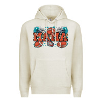 Oatmeal Heather mama American football Premium Hoodie - Zillion Design Studio
