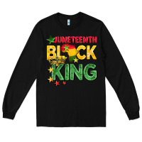 Black juneteenth black king Long Sleeve Tee - BarkalooDesign