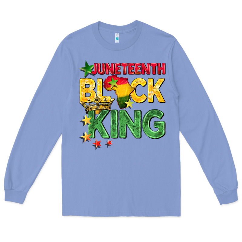Juneteenth Black King Long Sleeve Tee by BarkalooDesign | Teevron