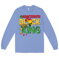 Colony Blue juneteenth black king Long Sleeve Tee - BarkalooDesign