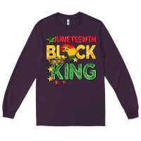 Plum juneteenth black king Long Sleeve Tee - BarkalooDesign