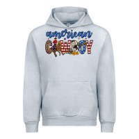 Heather Grey American cowboy Urban Hoodie - Zillion Design Studio
