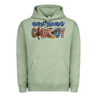 Pigment Oil Green American cowboy Urban Hoodie - Zillion Design Studio