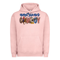 Pigment Salmon American cowboy Urban Hoodie - Zillion Design Studio