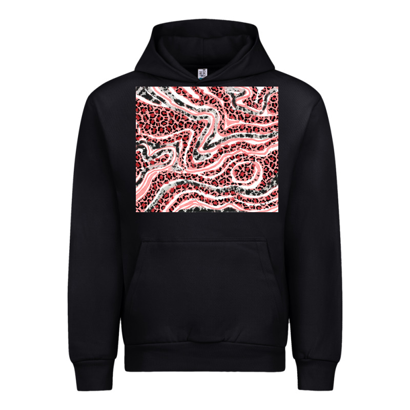 Pinky Leopard And Cowhide Valentine's Day Urban Hoodie by RanaPortraitStore | Teevron