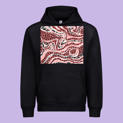 Pinky Leopard And Cowhide Valentine's Day Urban Hoodie Designed By Ranaportraitstore