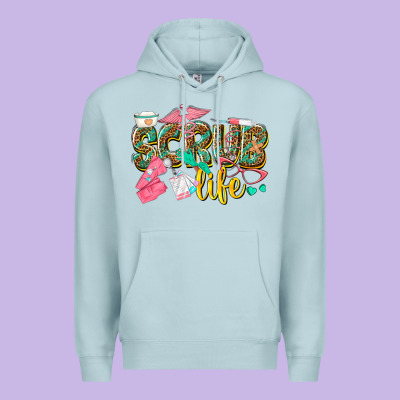 Scrub Life Premium Hoodie Designed By Texasbilliewilder