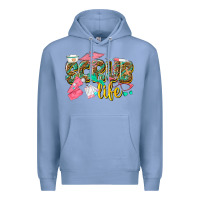 Colony Blue scrub life Premium Hoodie - texasbilliewilder