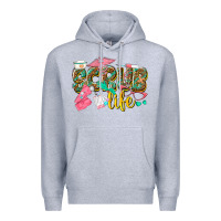 Heather Grey scrub life Premium Hoodie - texasbilliewilder