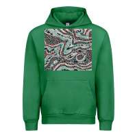 Emerald pink and turquoise cowhide and leopard Urban Hoodie - RanaPortraitStore