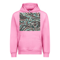 Fuchsia Pink pink and turquoise cowhide and leopard Urban Hoodie - RanaPortraitStore