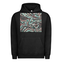 Pigment Black pink and turquoise cowhide and leopard Urban Hoodie - RanaPortraitStore