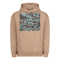 Pigment Burro pink and turquoise cowhide and leopard Urban Hoodie - RanaPortraitStore