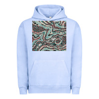Pigment Grape Ice pink and turquoise cowhide and leopard Urban Hoodie - RanaPortraitStore