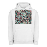 Pigment Lunar Rock pink and turquoise cowhide and leopard Urban Hoodie - RanaPortraitStore