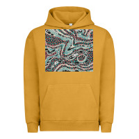 Pigment Peanut Butter pink and turquoise cowhide and leopard Urban Hoodie - RanaPortraitStore