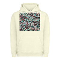 Pigment Pistachio pink and turquoise cowhide and leopard Urban Hoodie - RanaPortraitStore
